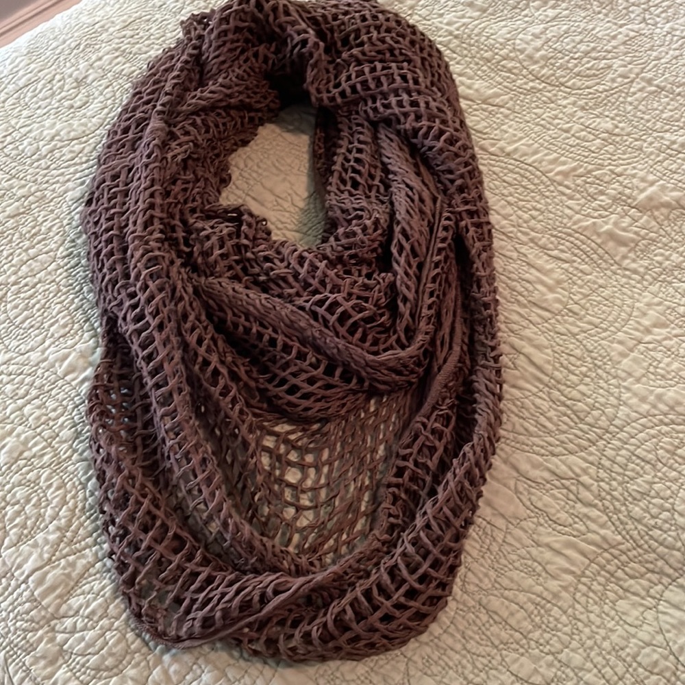 Taupe/mushroom colored wrap scarf
